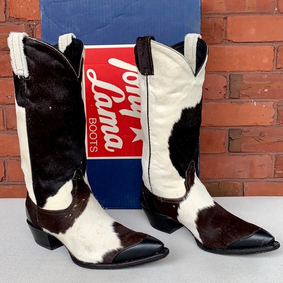 TONY LAMA VTG Pony Hair On Cowhide Western Boots - Picture 6 of 14
